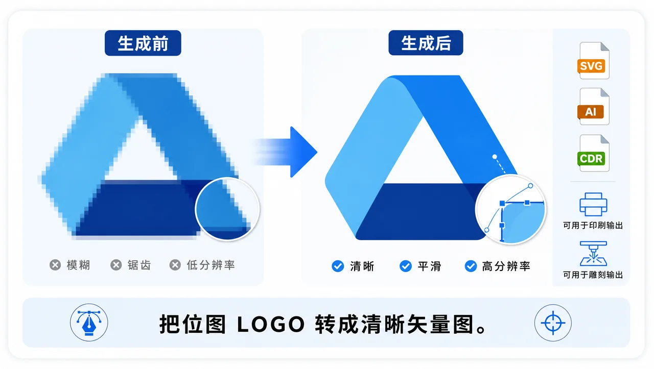 LOGO/图标转矢量效果展示图