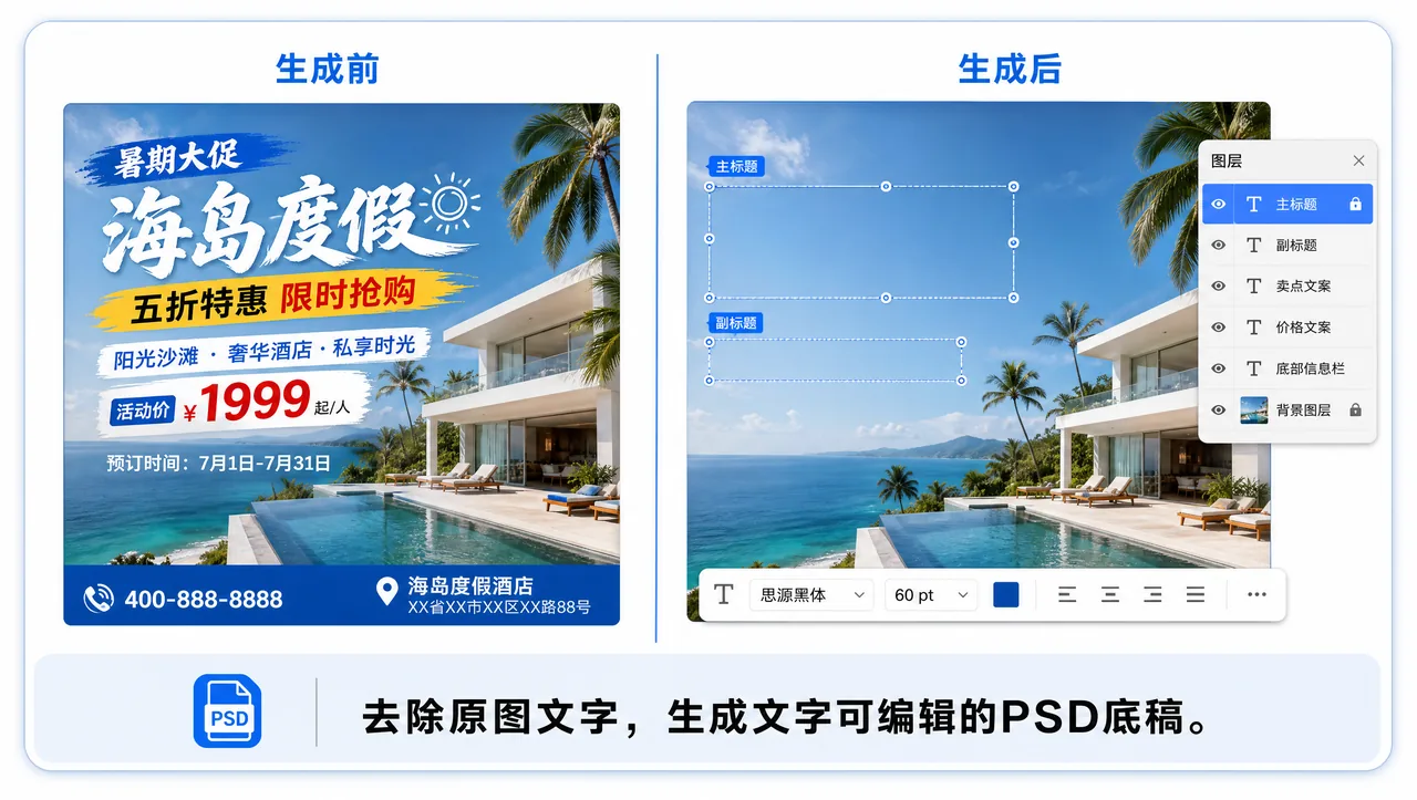 无字底稿编辑器效果展示图
