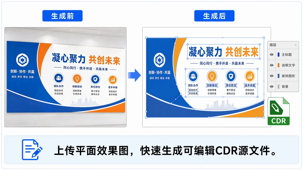 效果图转CDR源文件效果展示图