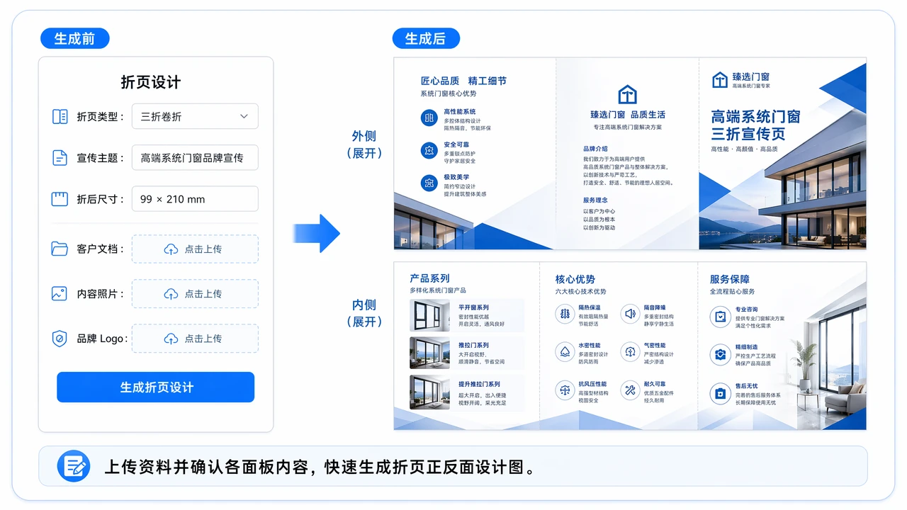 AI折页设计效果展示图